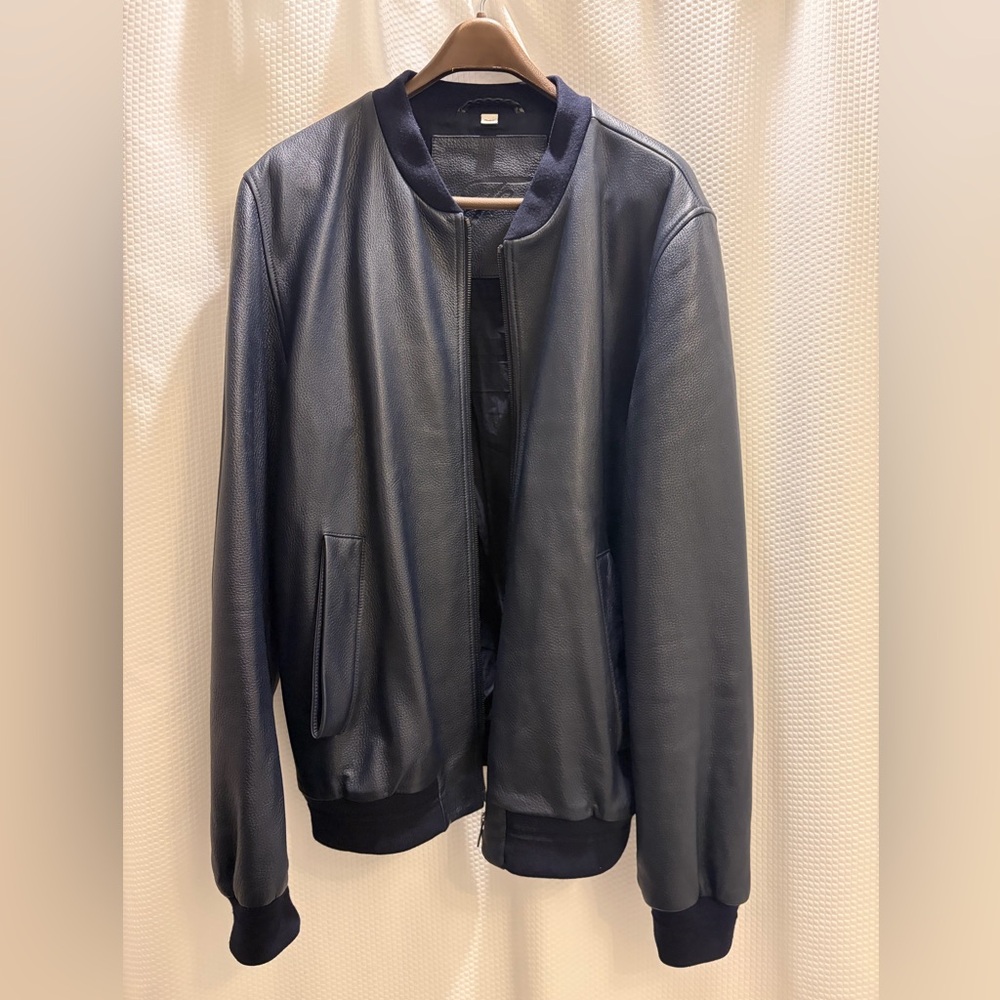 Italian Leather Bomber Jacket